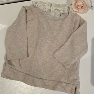 Crewcuts sweatshirt with cotton lace collar